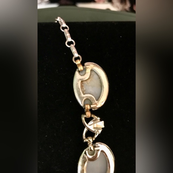 Vintage Coro Powder Blue And Silver Tone Hook Closure Choker Necklace 16.5” - Picture 11 of 11